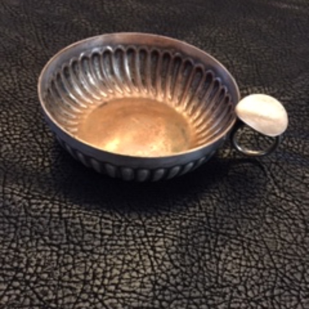 Vintage French win tasting cup- unmarked- unique design